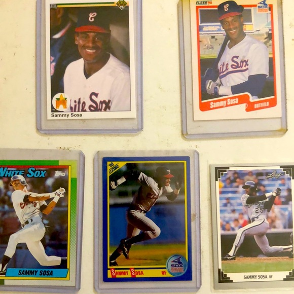 5 SAMMY SOSA ROOKIES ALL ERROR CARDS 11/10/1968-wrong birthday - Picture 1 of 11